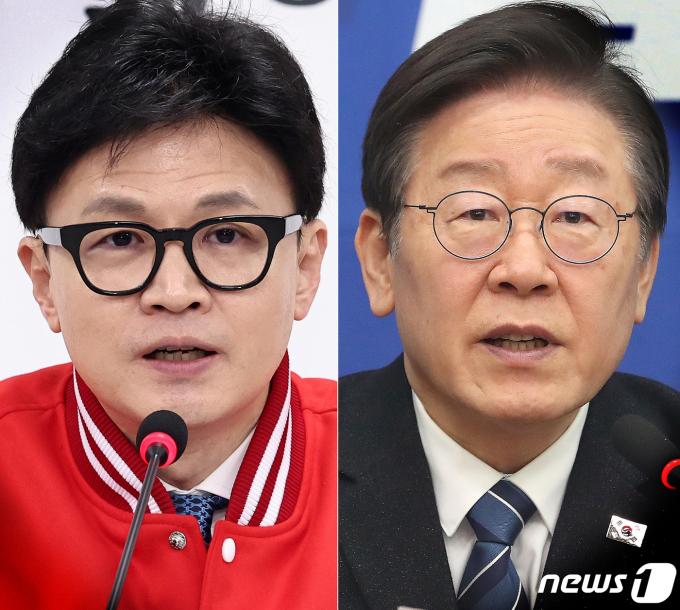 한동훈 국민의힘 비상대책위원장과 이재명 더불어민주당 대표.(뉴스1 DB) 2024.3.5/뉴스1