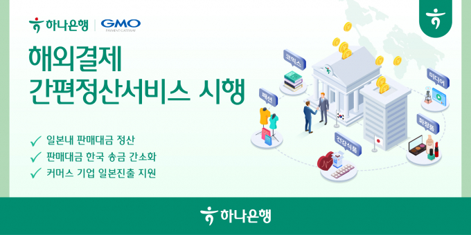 하나은행은 일본에 진출한 국내 기업을 위한 '해외결제 간편정산서비스'를 시행한다./사진=하나은행