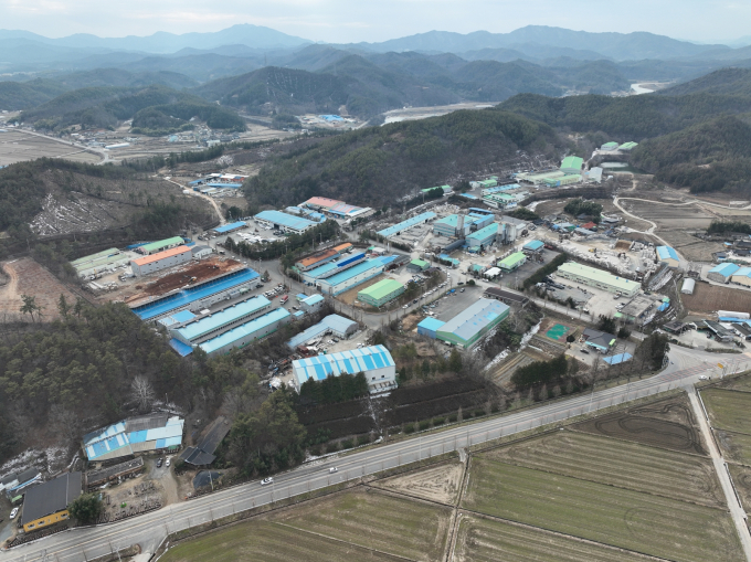                  산업통상자원부 2024년 농공단지 패키지 지원 공모사업에 선정된 미력농공단지 전경/보성군