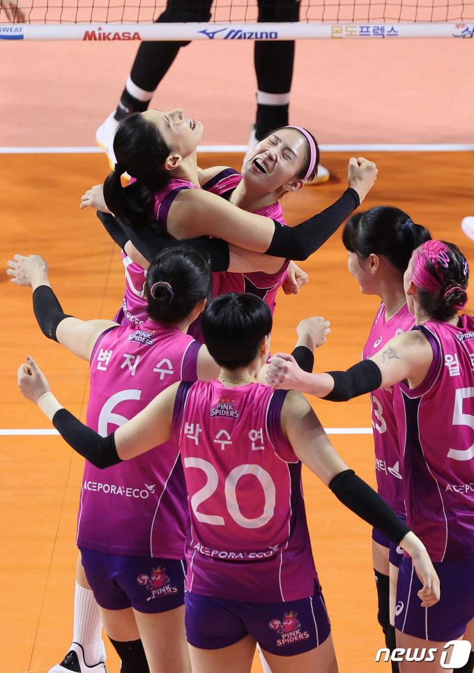 [사진] 김연경·김수지 '좋았어'