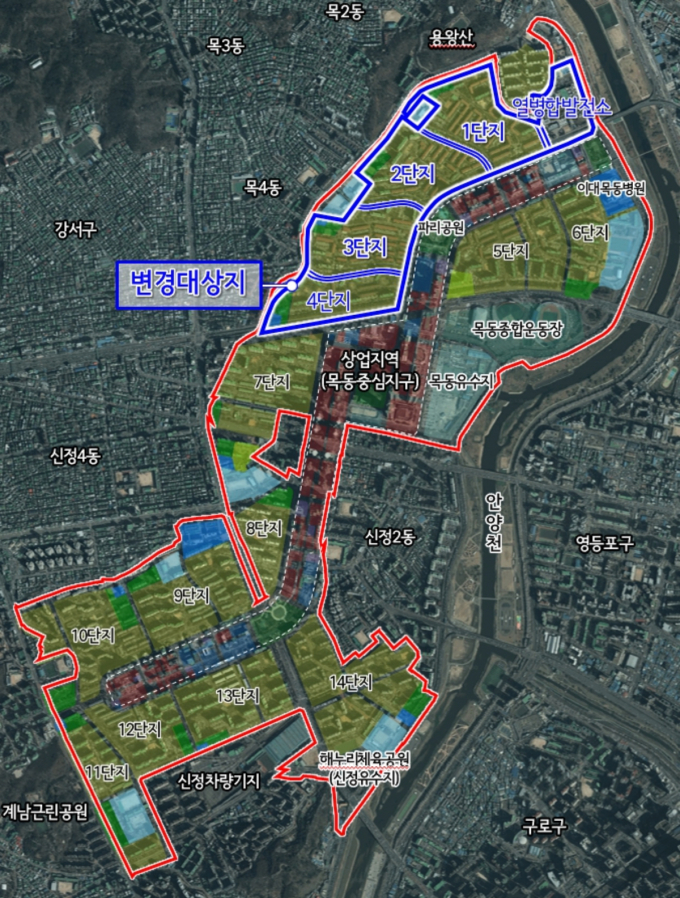 서울 양천구 목동 1~4단지 위치도./사진=서울시 제공