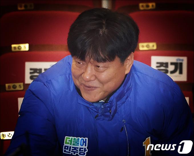 양문석 더불어민주당 경기 안산갑 후보가 서울 여의도 국회 의원회관에서 열린 제22대 총선 후보자 대회에 참석하고 있다. 2024.3.17/뉴스1 ⓒ News1 송원영 기자
