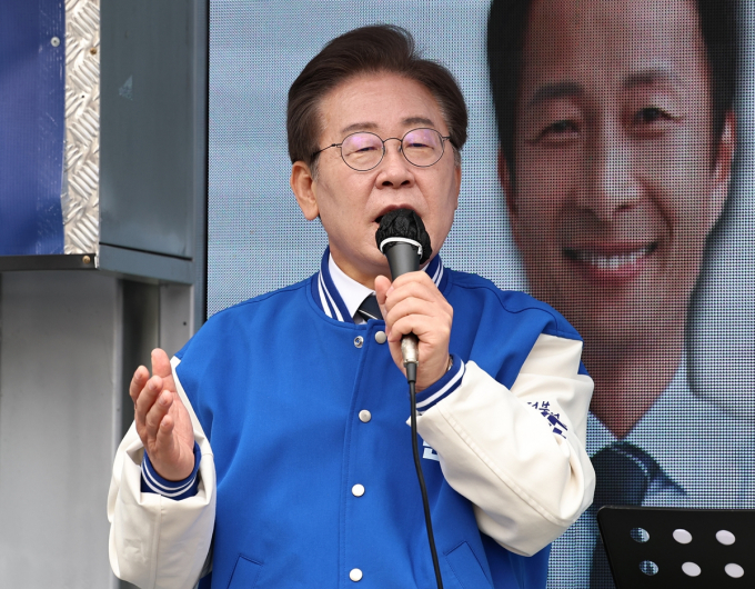 이재명 더불어민주당 대표(사진)가 서울 송파구 유세에 나섰다. /사진=뉴스1
