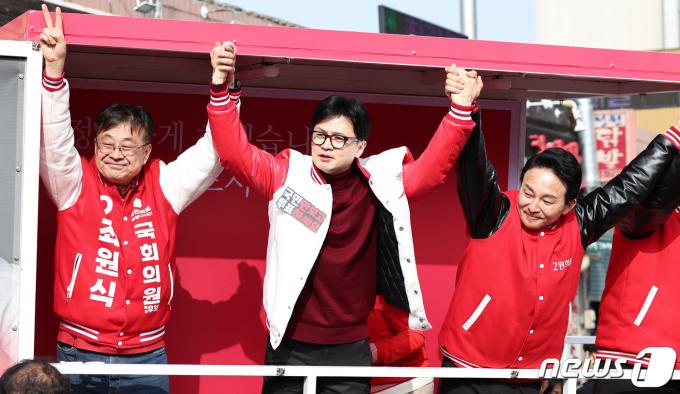 [사진] 한동훈, '명룡대전' 인천 계양 집중유세