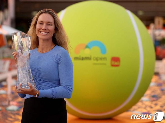 WTA 투어 마이애미오픈 우승자 대니엘 콜린스. ⓒ AFP=뉴스1