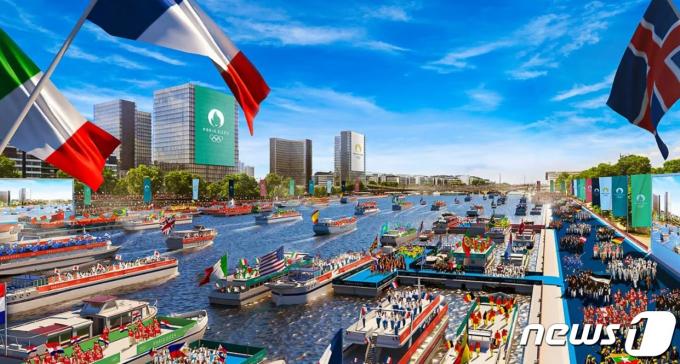 파리올림픽 조직위원회가 테러 공격에 대한 우려 속에도 올림픽 역사상 최초의 '야외 개막식'을 강행한다.  (파리올림픽 조직위원회 갈무리)