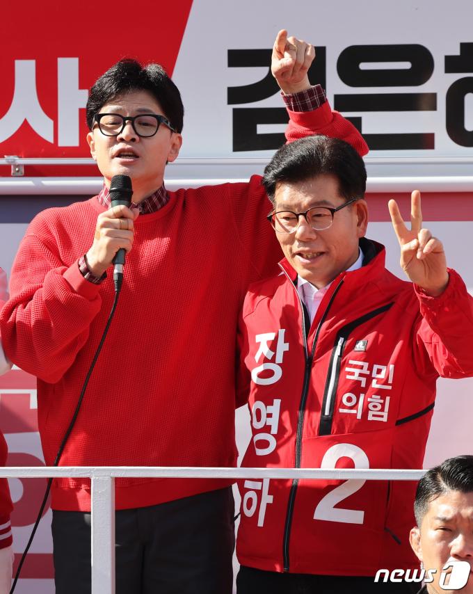 [사진] 장영하 후보 지지 호소하는 한동훈