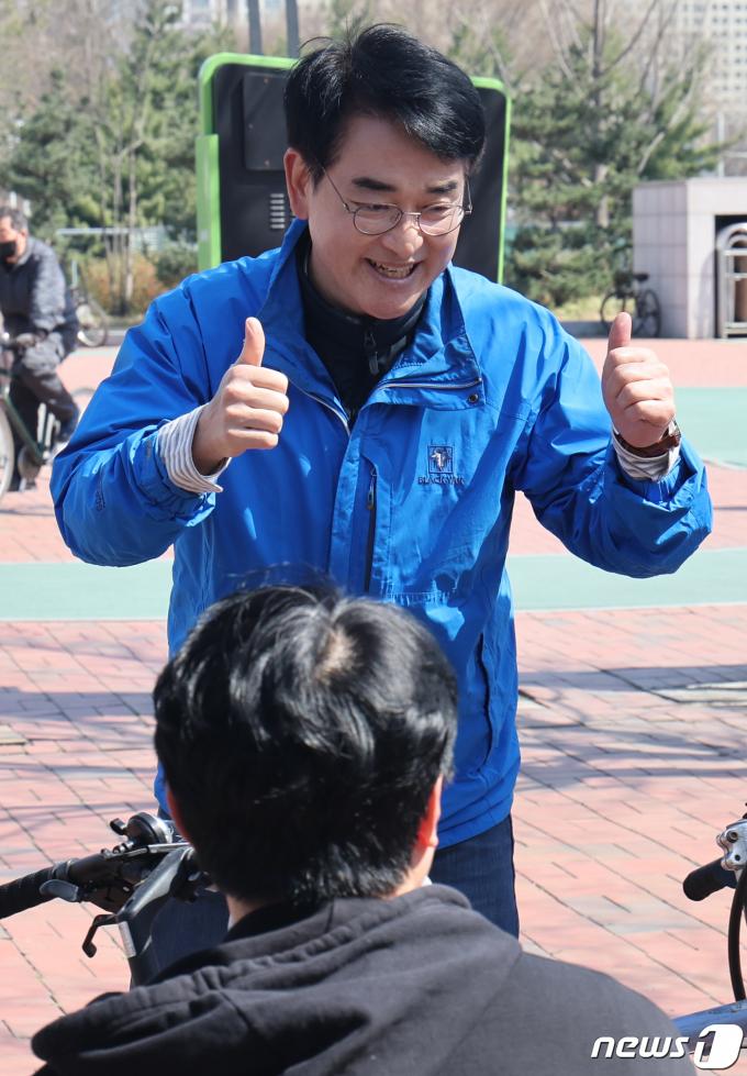 [뉴스1 PICK]'비명횡사' 박용진, 강남3구·TK 격전지 지원 유세