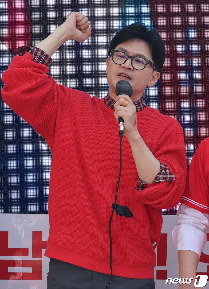 [사진] 하남 지원 유세하는 한동훈 위원장
