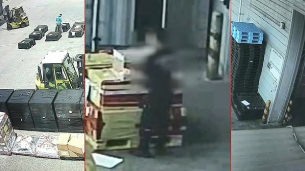 담배와 양주 등을 밀수입한 일당이 붙잡혔다. 사진은 면세 양주를 생수로 바꿔치기 하는 범행 장면. /사진=뉴시스