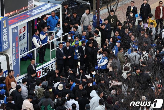 [사진] 이재명, 인천 지원유세