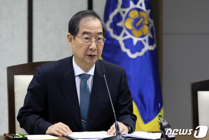 한덕수 국무총리가 28일 오전 세종시 정부세종청사에서 열린 4·10 총선 공명선거 관계장관회의에 참석하여 발언 하고 있다. 2024.3.28/뉴스1 ⓒ News1 김기남 기자