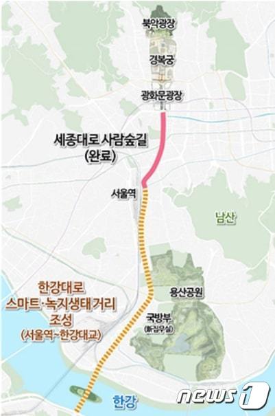 서울시 국가상징가로 계획. (서울시 제공)ⓒ 뉴스1