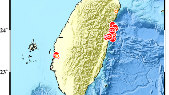 3일(현지시각) 타이완 인근에서 규모 7.5의 강진이 발생해 일본 오키나와현에 쓰나미 경보가 발령됐다. 사진은 규모 7.5 지진이 발생한 타이완 지역. /사진=타이완 기상청 