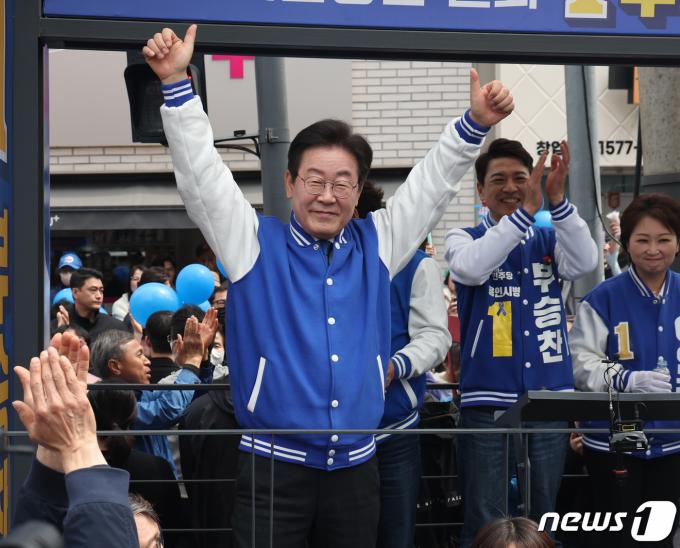 [사진] 용인 지원 나선 이재명