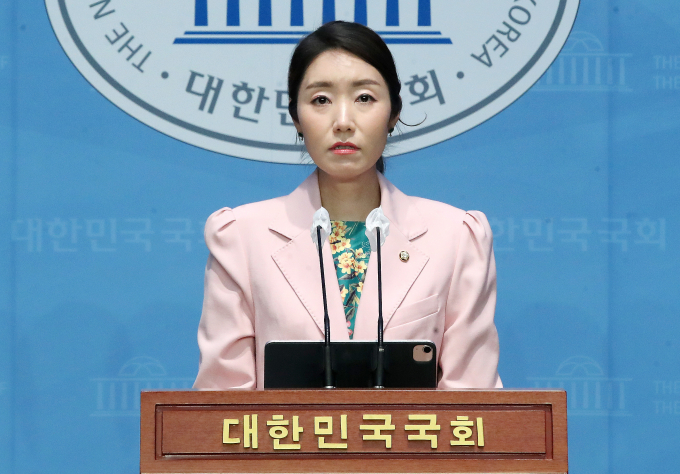 더불어민주당이 높은 사전투표율에 대해 긍정적 평가를 내렸다. 사진은 서울 여의도 국회에서 브리핑을 하던 강선우 당 대변인. /사진=뉴스1