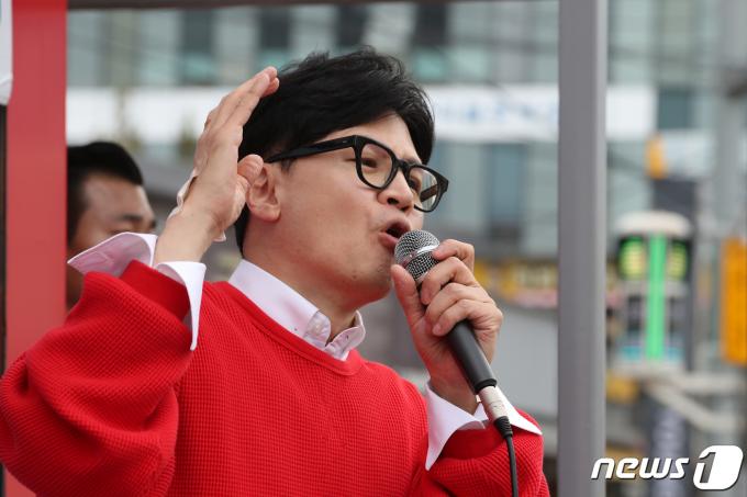 [사진] 양산에서 연설하는 한동훈 위원장