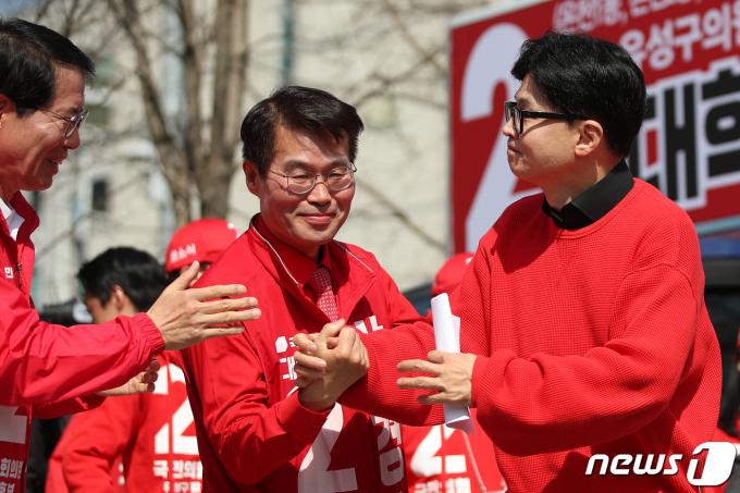[사진] 대전시 지원유세 나선 한동훈 위원장