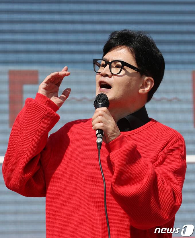 [사진] 대전 지원유세 나선 한동훈 위원장