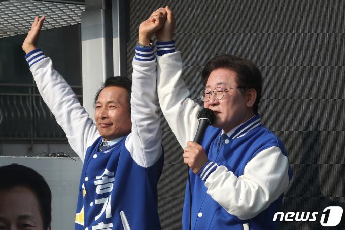 [사진] 송기호 후보 지지 호소하는 이재명 대표
