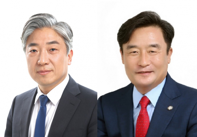 (더불어민주당 최택용 후보(왼쪽)와 국민의힘 정동만 후보/사진=부산선관위
