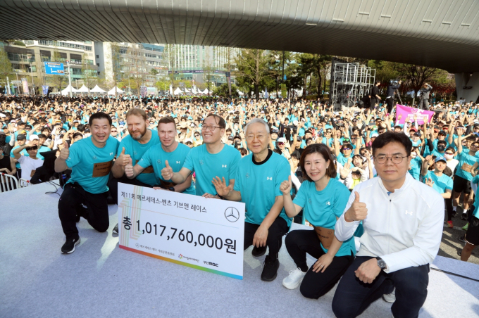 2024 기브앤레이스를 통해 10억1776만원이 기부됐다. /사진=메르세데스-벤츠 사회공헌위원회