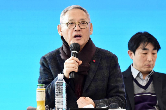 지난해 12월27일 '저작권 강국 실현, 4대 전략' 브리핑에서 발언하고 있는 유인촌 문화체육관광부 장관 /사진= 임한별 기자