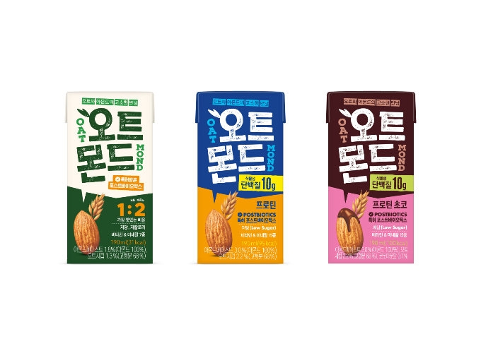 롯데칠성음료가 간편하고 맛있게 영양을 섭취할 수 있는 식물성 음료 '오트몬드' 3종을 출시한다. /사진=롯데칠성음료