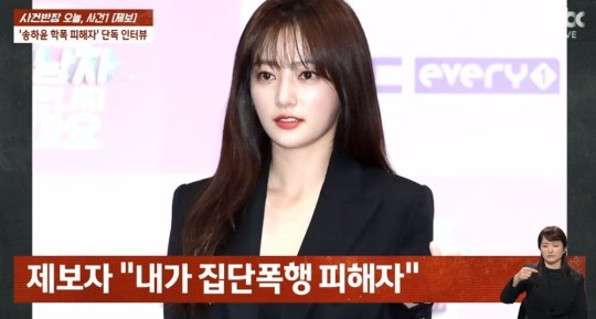  배우 송하윤에게 학교 폭력을 당했다고 주장하는 제보자가 입을 열었다. /사진=JTBC '사건반장' 방송캡처