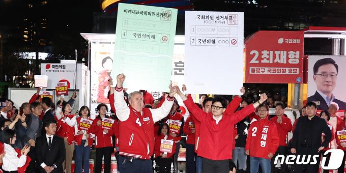 [사진] 국민의힘과 국민의미래의 총력유세