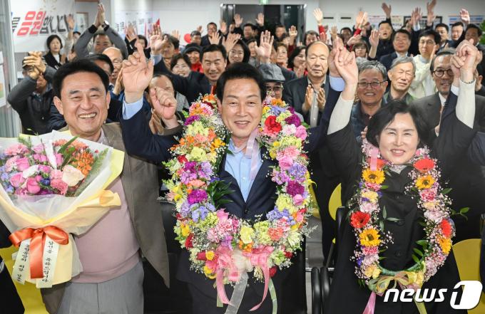 [사진] 여주ㆍ양평 국민의힘 김선교 당선 확실