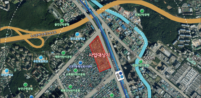 GTX금정역역세권1구역 사업 위치도. / 사진제공=군포시 