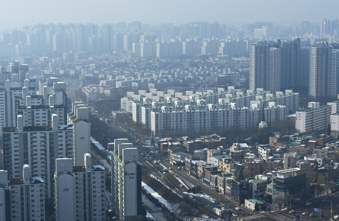수도권 아파트 미분양이 증가세다. 사진은 수도권의 한 아파트 밀집 지역. /사진=뉴시스