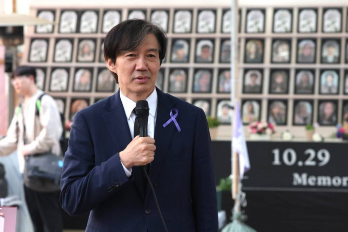 보수 유튜버 우종창씨가 조국 조국혁신당 대표를 명예훼손한 혐의로 1000만원 손해 배상이 확정됐다. 사진은 지난 16일 서울광장 이태원참사 희생자 분향소에서 열린 세월호 참사 10주기 추모 미사에서 인사말을 하고 있는 조국 대표. /사진= 뉴스1 