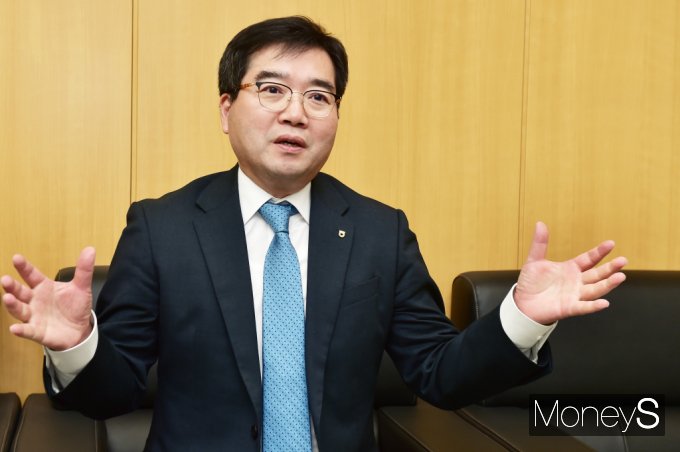조정래 농협금융그룹 미래성장부문 부사장이 지난 8일 서울 중구 농협중앙회 별관에서 머니S와 인터뷰를 하고 있다./사진=임한별(머니S)