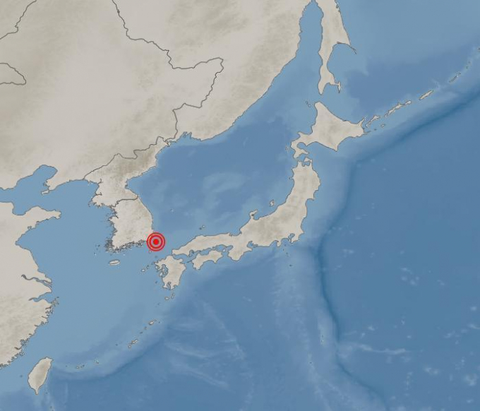   일본 대마도 해역 인근에서 3.9 규모의 지진이 발생했다. /사진=기상청 홈페이지 캡쳐