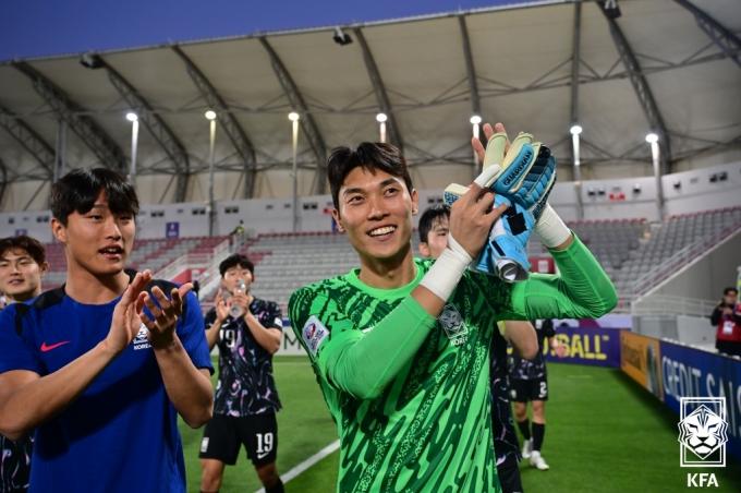 한국 23세 이하(U23) 대표팀의 주전 골키퍼 김정훈. (대한축구협회 제공)