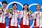 도쿄 올림픽 수영 여자 계영 800m에서 우승한 뒤 금메달을 목에 건 중국 선수들. ⓒ AFP=뉴스