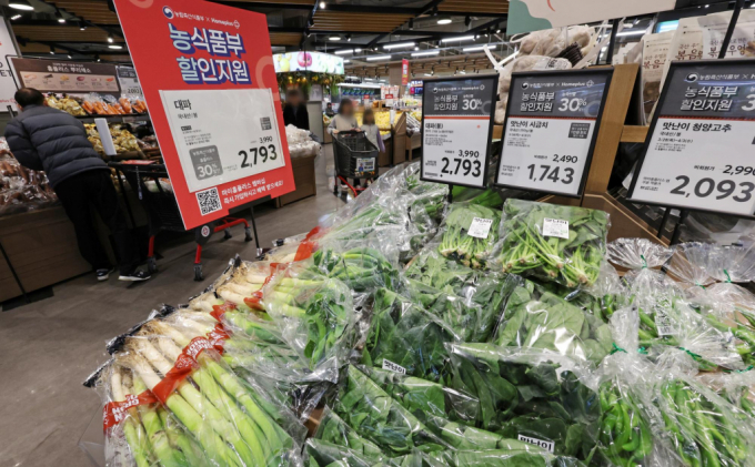 서울의 한 대형마트에서 고객이 장을 보고 있다./사진=뉴시스