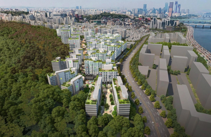 서울 동작구 흑석동 일대에 들어설 재개발 아파트 단지명에 '서반포'가 들어가 정비업계에 뒷말이 무성하다. 사진은 단지 조감도. /사진=서울시