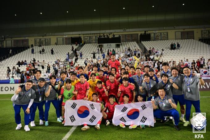 [사진] U23 아시안컵, 일본 꺾고 조 1위 달성한 한국
