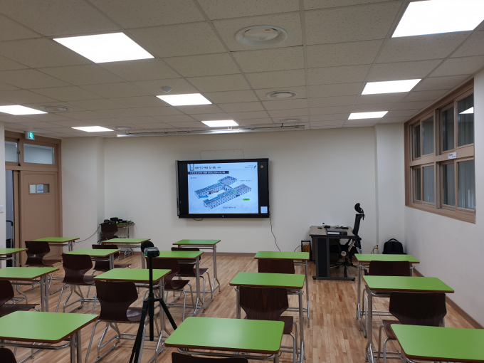 장 박사가 참여한 '에너지·환경 통합형 학교미세먼지관리 기술개발사업단' 과제 학교 실증 테스트베드의 모습./사진 제공=한국건설기술연구원