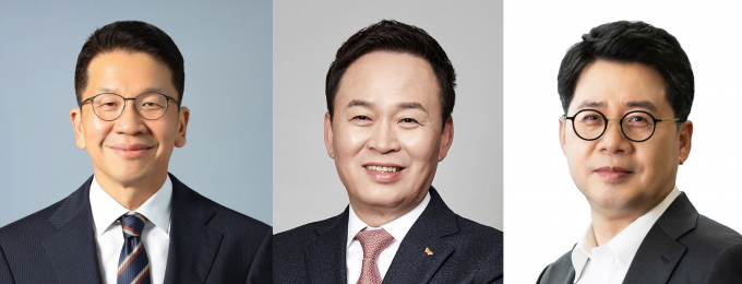 최창원 수펙스추구협의회 의장, 장용호 SK㈜ 사장, 박상규 SK이노베이션 사장(왼쪽부터). /사진=SK그룹 제공