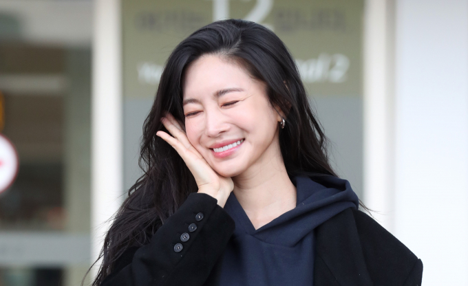 가수 겸 배우 NS윤지(김윤지)가 임신했다.  사진은 지난해 12월 영화 ‘리프트(Lift): 비행기를 털어라’ 홍보를 위해 미국 뉴욕으로 출국한 가수 겸 배우 김윤지. /사진=스타뉴스