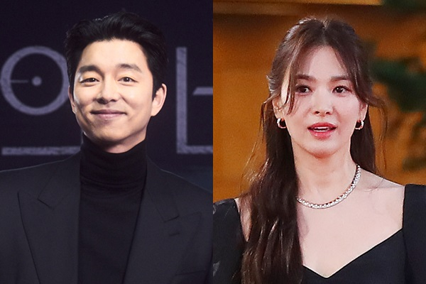  배우 공유가 노희경 작가의 신작에 출연할 지 관심이 모아진다. 사진은 배우 공유와 송혜교. /사진=머니투데이