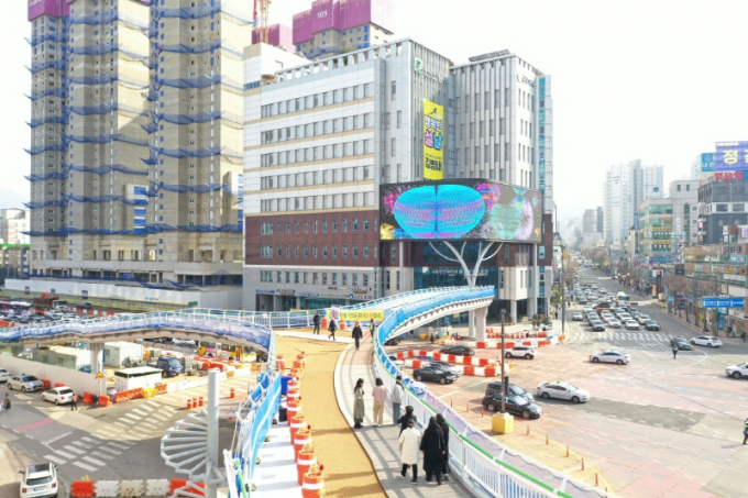 푸른길 브릿지 임시개통./사진=광주 남구청