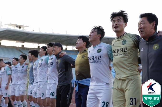 2연승의 신바람을 낸 김포(한국프로축구연맹 제공)