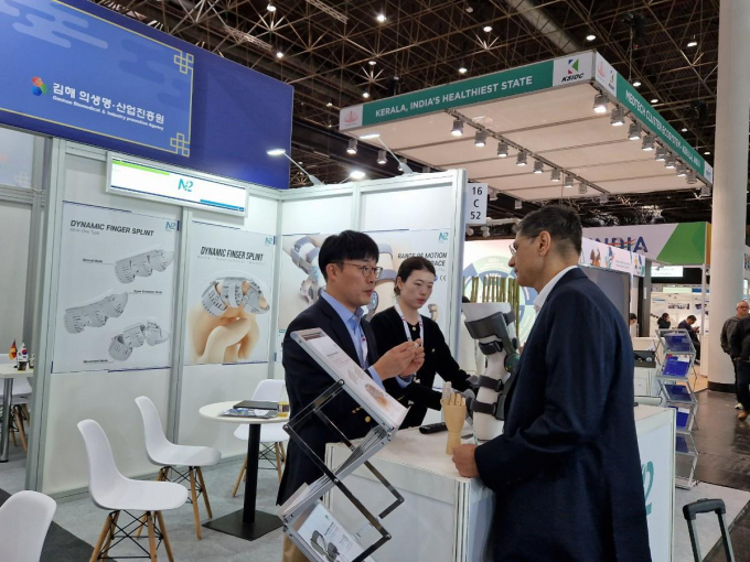2023년 독일 MEDICA 전시회에 참가한 엔투/사진=김해시