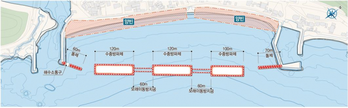 기장군 임랑문동지구 연안정비사업 계획평면도/사진=부산항건설사무소