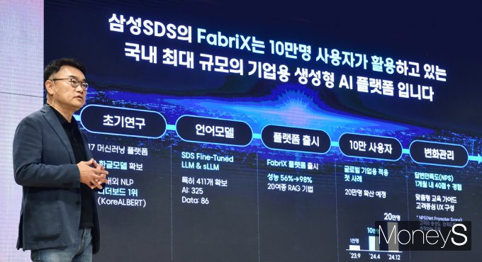 [머니S포토] 삼성SDS "패브릭스, 국내 최대 규모 기업용 생성형 AI서비스 플랫폼"